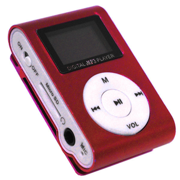 MP3 плеер RK-305 (MicroSD+наушники+ЗУ) с дисплеем красный