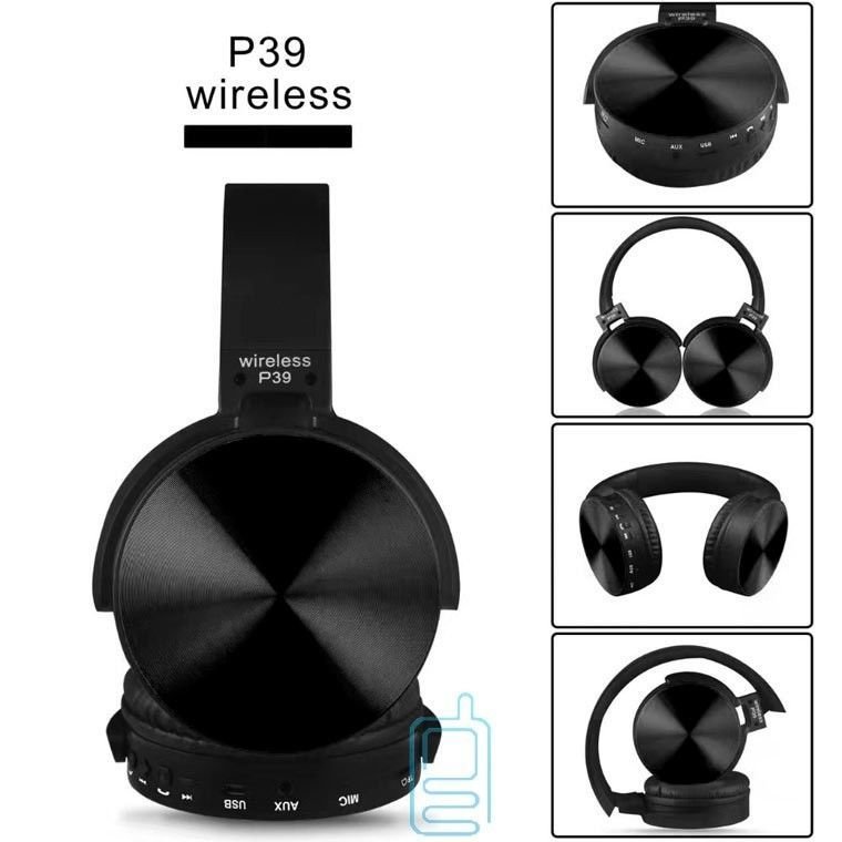 Наушники полноразмерные BLUETOOTH P39 черные