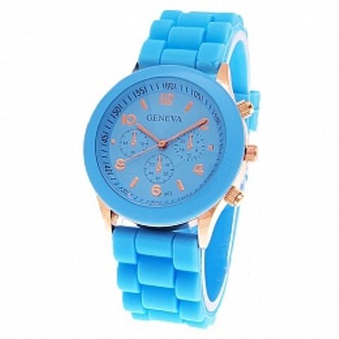 Часы наручные Geneva Classic небесно-голубые