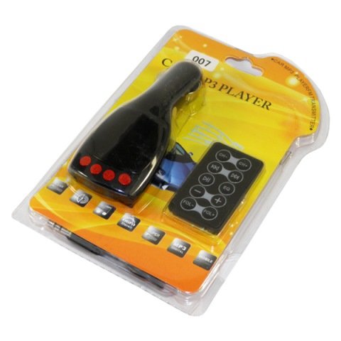 FM-модулятор MicroSD/SD/USB/пульт 007 черный