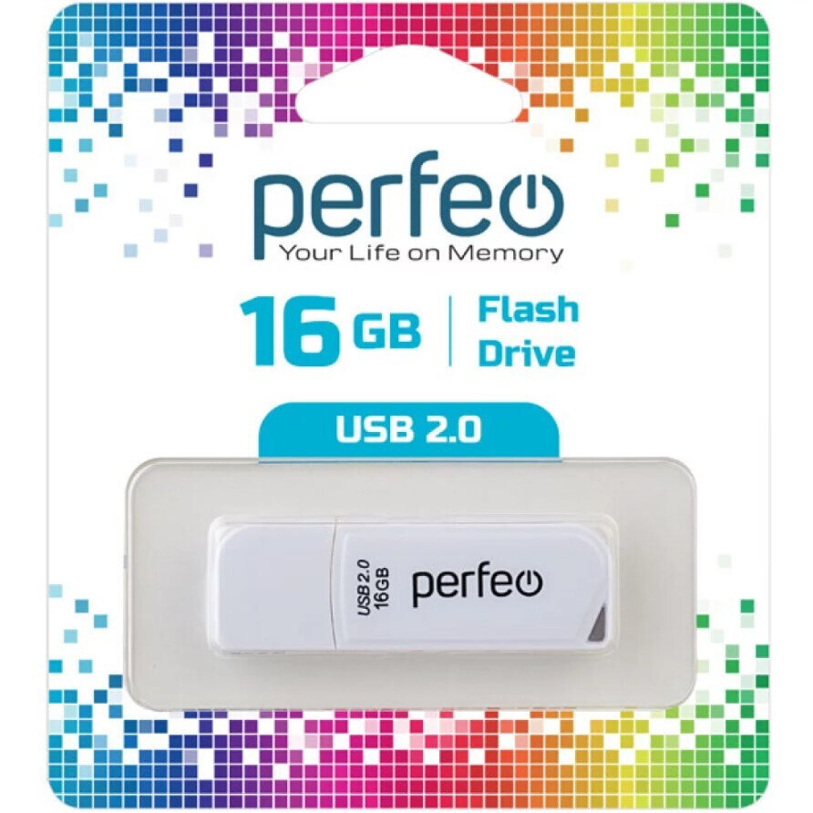 Perfeo USB 16GB C10 White