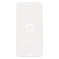Стекло 2,5D "Full glue" с рамкой для Huawei Y9 2018 белое, Brera