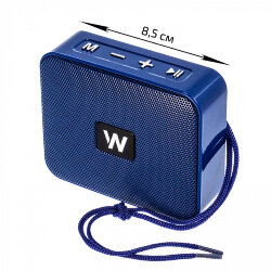 Колонка WALKER WSP-100, Bluetooth, 5Вт*1, TWS синхронизация, синяя