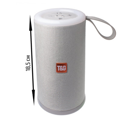 Колонка Bluetooth TG-512 NFC, 5Вт*2, 1200mAh, серебро