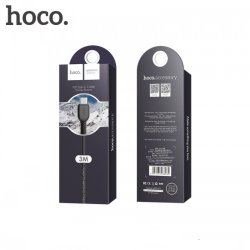 Кабель USB - Type-C HOCO X20 Flash 3A, быстрый заряд, 3 метра, черный