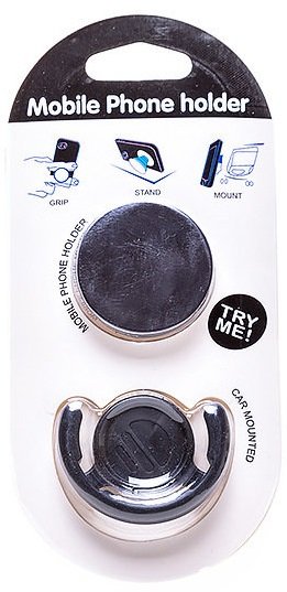 Держатель для телефона POPSOCKETS+Popclip с доп.держателем Металлик черный