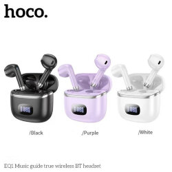 Наушники Bluetooth HOCO EQ1 Music TWS, черные