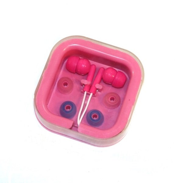 Наушники MP3 квадратная коробка розовая