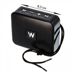 Колонка WALKER WSP-100, Bluetooth, 5Вт*1, TWS синхронизация, черная