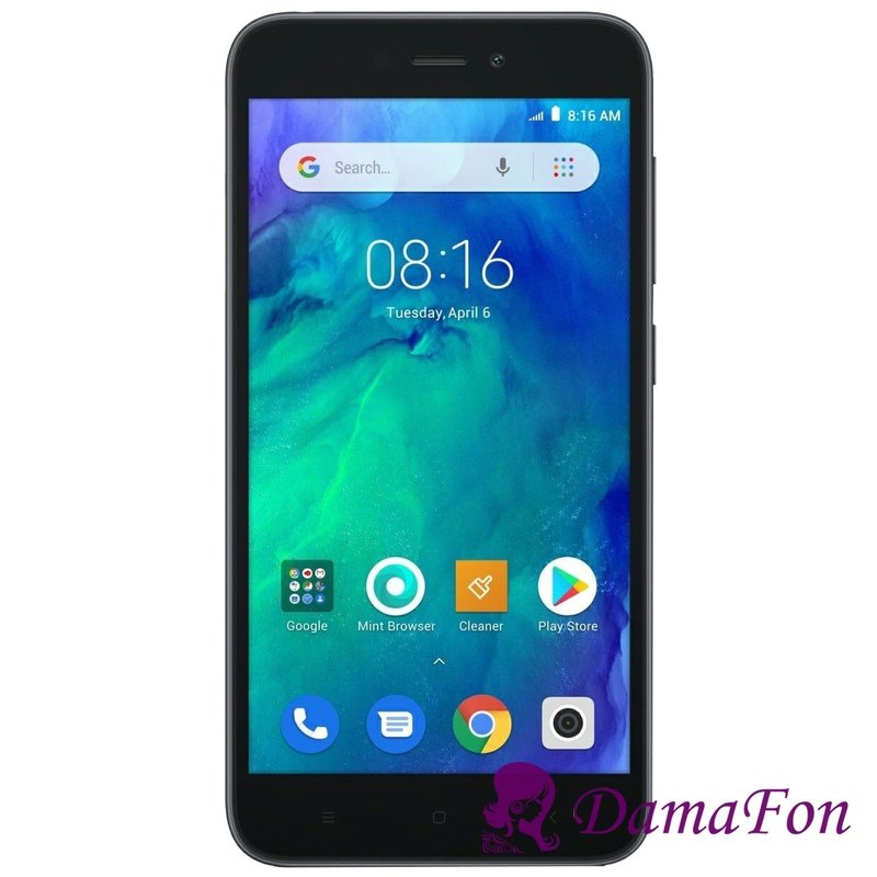 Стекло защитное Krutoff Full Glue для Xiaomi Redmi Go с рамкой черное