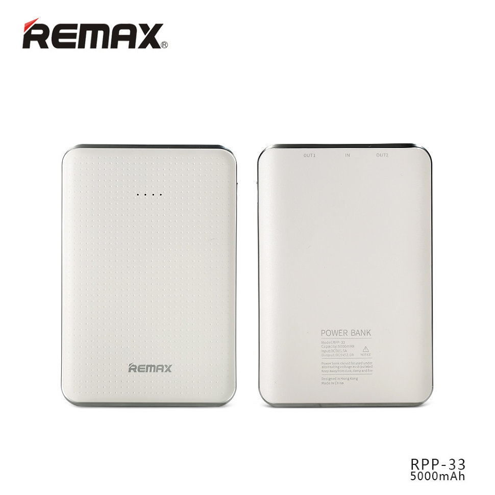 Внешнее ЗУ Power Bank REMAX Tiger 5000mAh RPP-33 белое