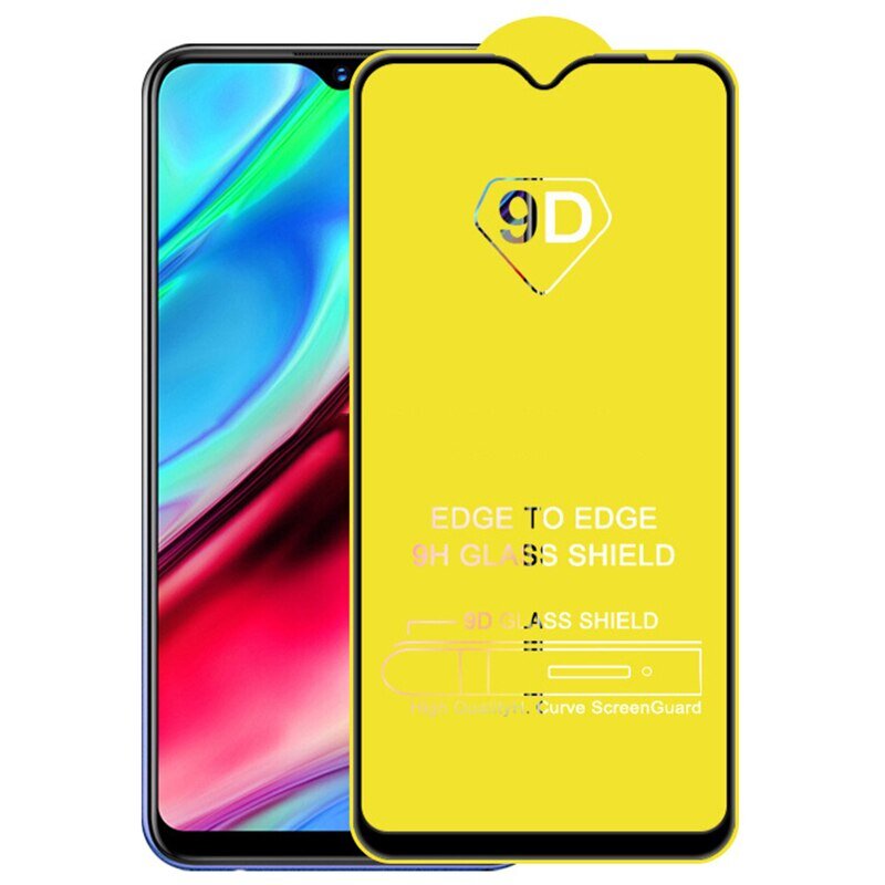 Стекло 9D "Full glue" для INFINIX Smart 6, тех.упаковка (желтая подложка)