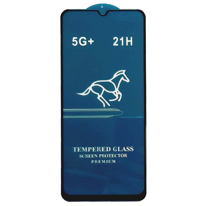 Стекло 2,5D "Full glue" с рамкой для Samsung A315/A325 Galaxy A31/A32/A33 черное, HORSE, тех.упак.