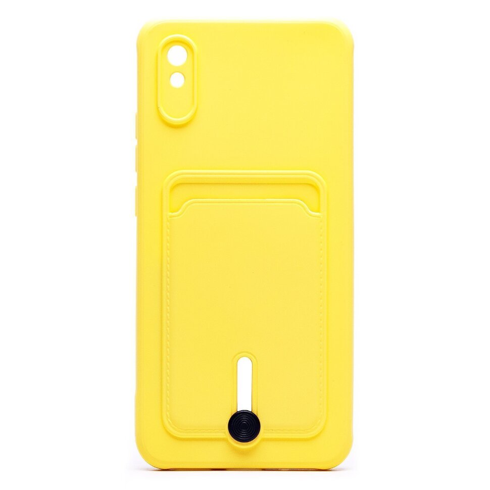 Накладка SC304 Xiaomi Redmi 9A с визитницей (yellow)