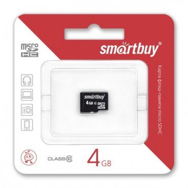 SmartBuy microSD 4GB High-Capacity (Class 10) без адаптера