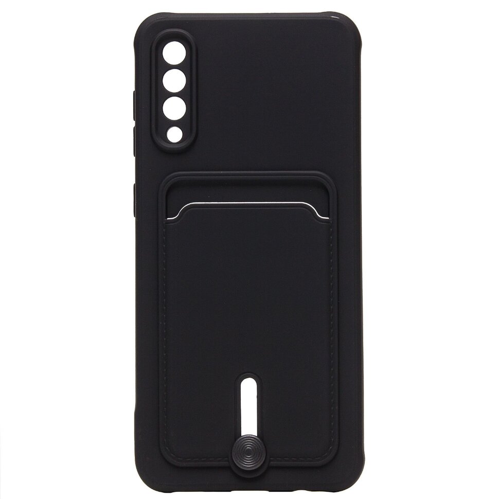 Накладка SC304 Samsung A307/A507 Galaxy A30/A50 с визитницей (black)