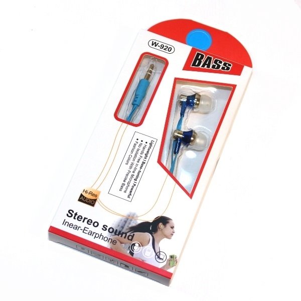 Наушники MP3 BASS W-920 голубая
