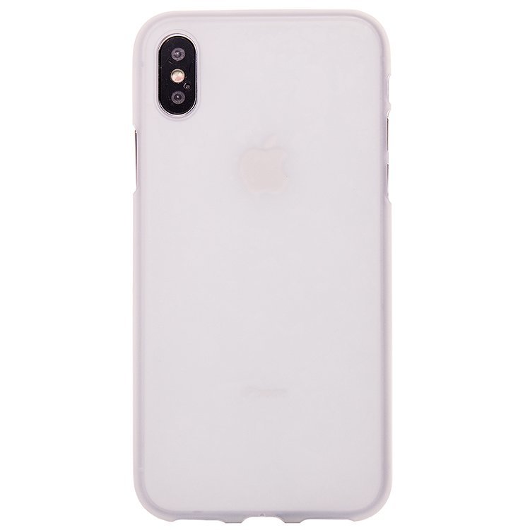 Накладка с глянцевым ободком МАТОВАЯ IPhone X/XS белая