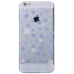 Накладка силиконовая Зимний принт IPhone 6 Plus (001)