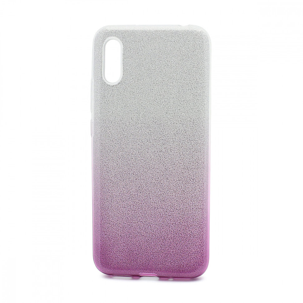 Накладка SC097 БЛЕСТКИ градиент 3в1 Xiaomi Redmi 9A (purple/silver)