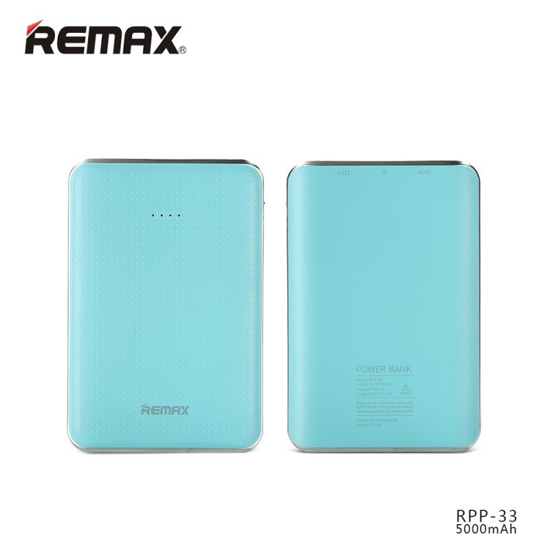 Внешнее ЗУ Power Bank REMAX Tiger 5000mAh RPP-33 голубое