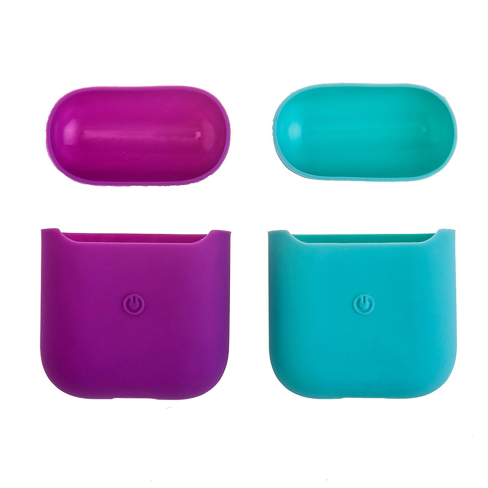 Чехол силиконовый для кейса AirPods 2 в коробочке мята