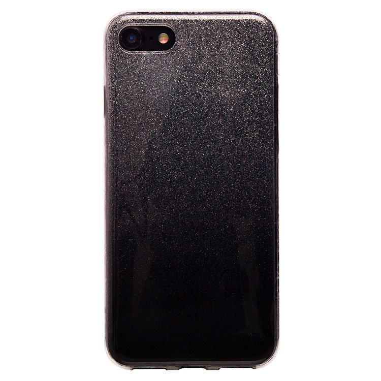 Накладка силиконовая Glamour iPhone 7/8 black/silver