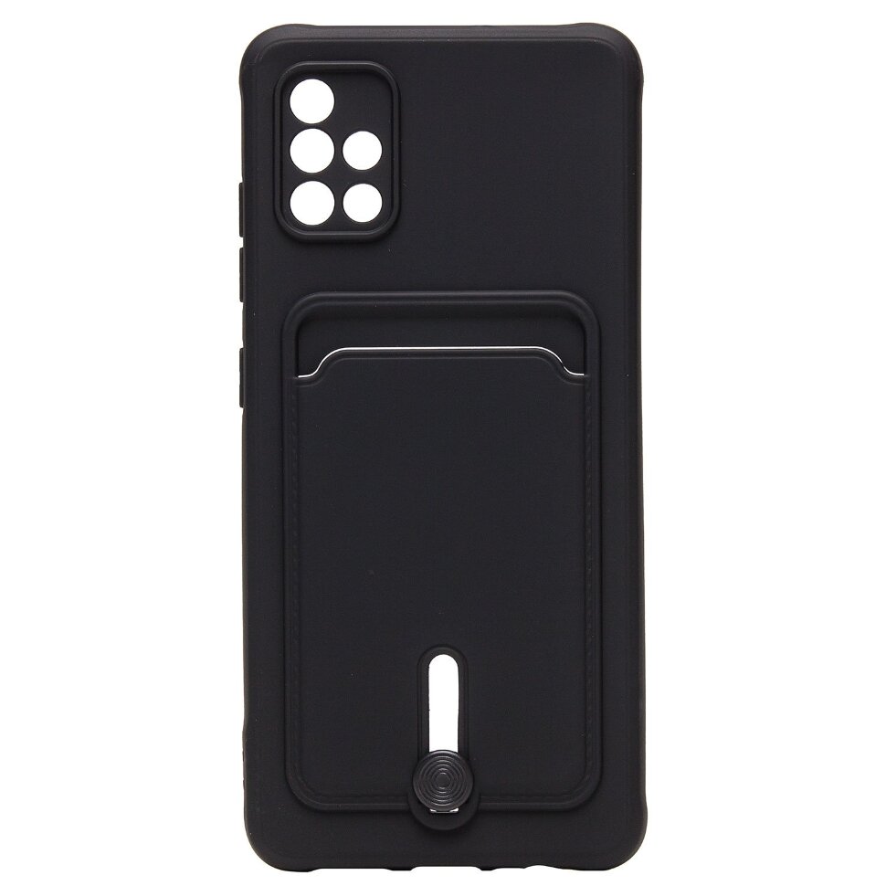 Накладка SC304 Samsung A515 Galaxy A51 с визитницей (black)