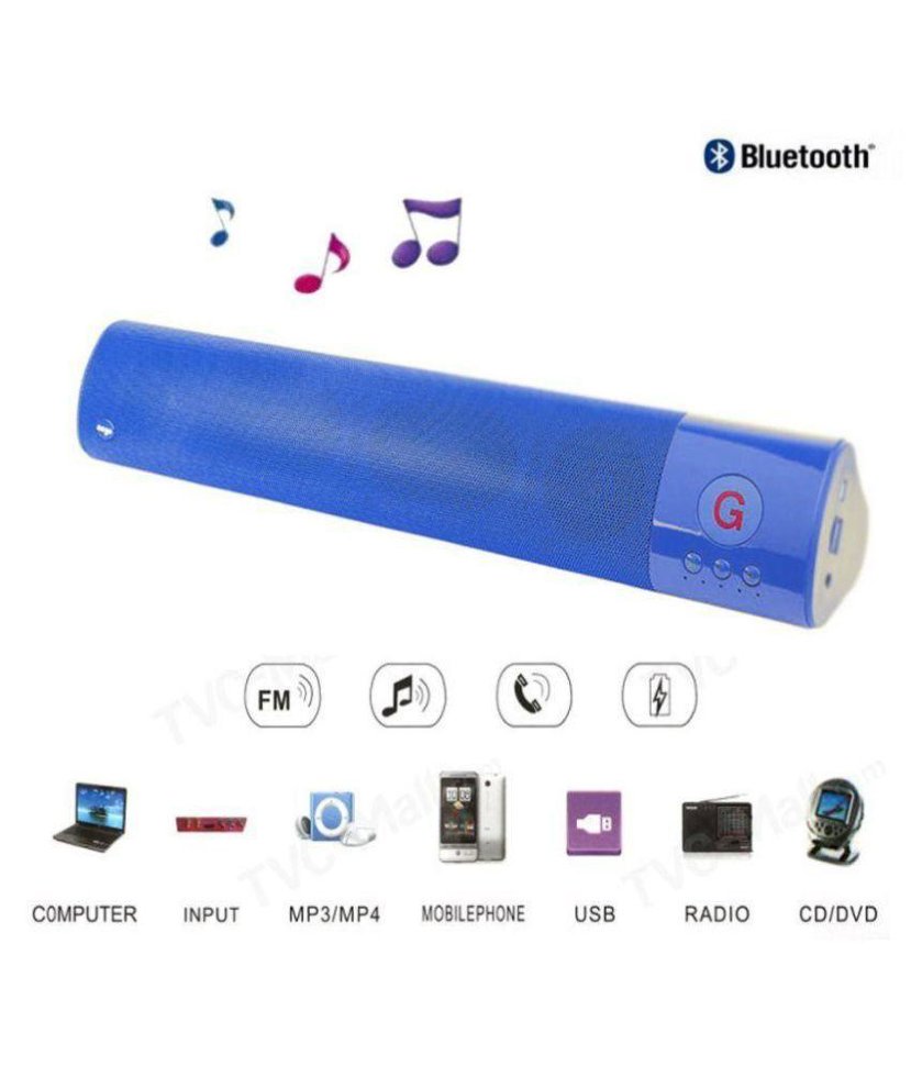 Колонка Bluetooth WM-1300 (TF+USB+FM) синяя