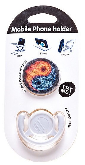 Держатель для телефона POPSOCKETS+Popclip с доп.держателем Огонь и вода