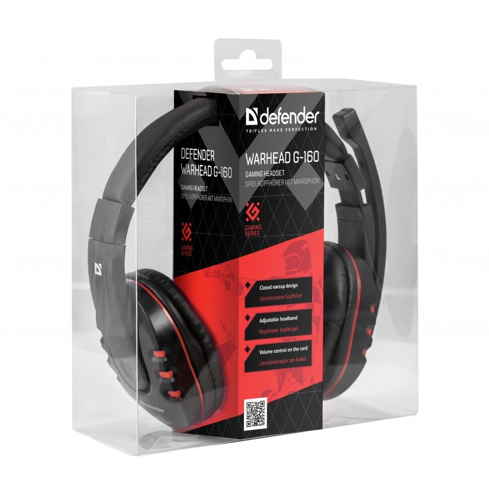 Наушники Defender HN-G160 Warhead игровые 2,5м