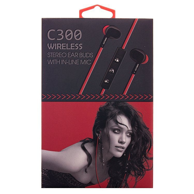 Наушники BLUETOOTH C300 красные
