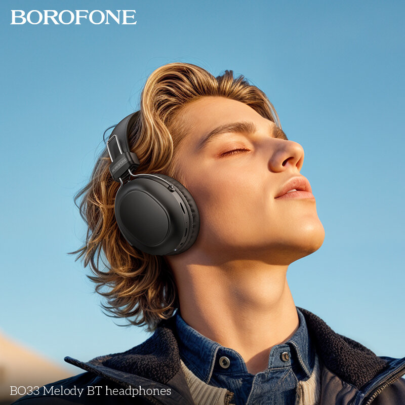 Гарнитура Bluetooth  BOROFONE BO33 Melody, полноразмерная, черная