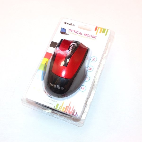 Мышь проводная WEIBO FC-3010 красная