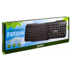 Клавиатура беспроводная Perfeo FREEDOM, USB, черная
