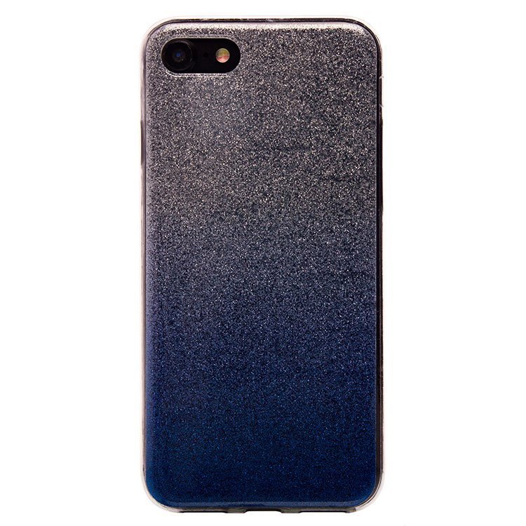 Накладка силиконовая Glamour iPhone 7/8 blue/silver