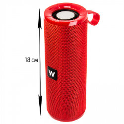 Колонка WALKER WSP-110, Bluetooth, 5Вт*2, TWS синхронизация, красная