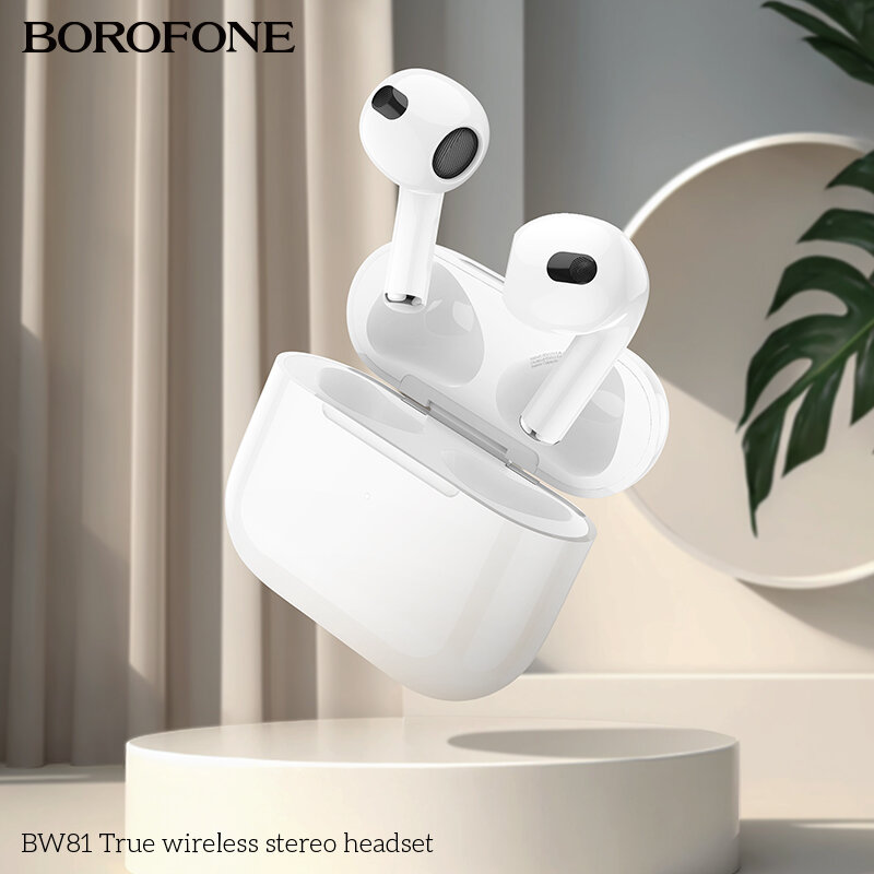 Наушники Bluetooth BOROFONE BW81 True TWS, белые