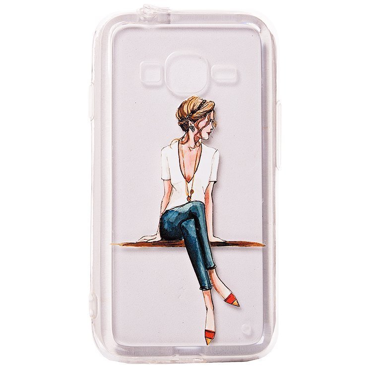Накладка PC010 Девушка Samsung J106 Galaxy J1 mini Prime (005)