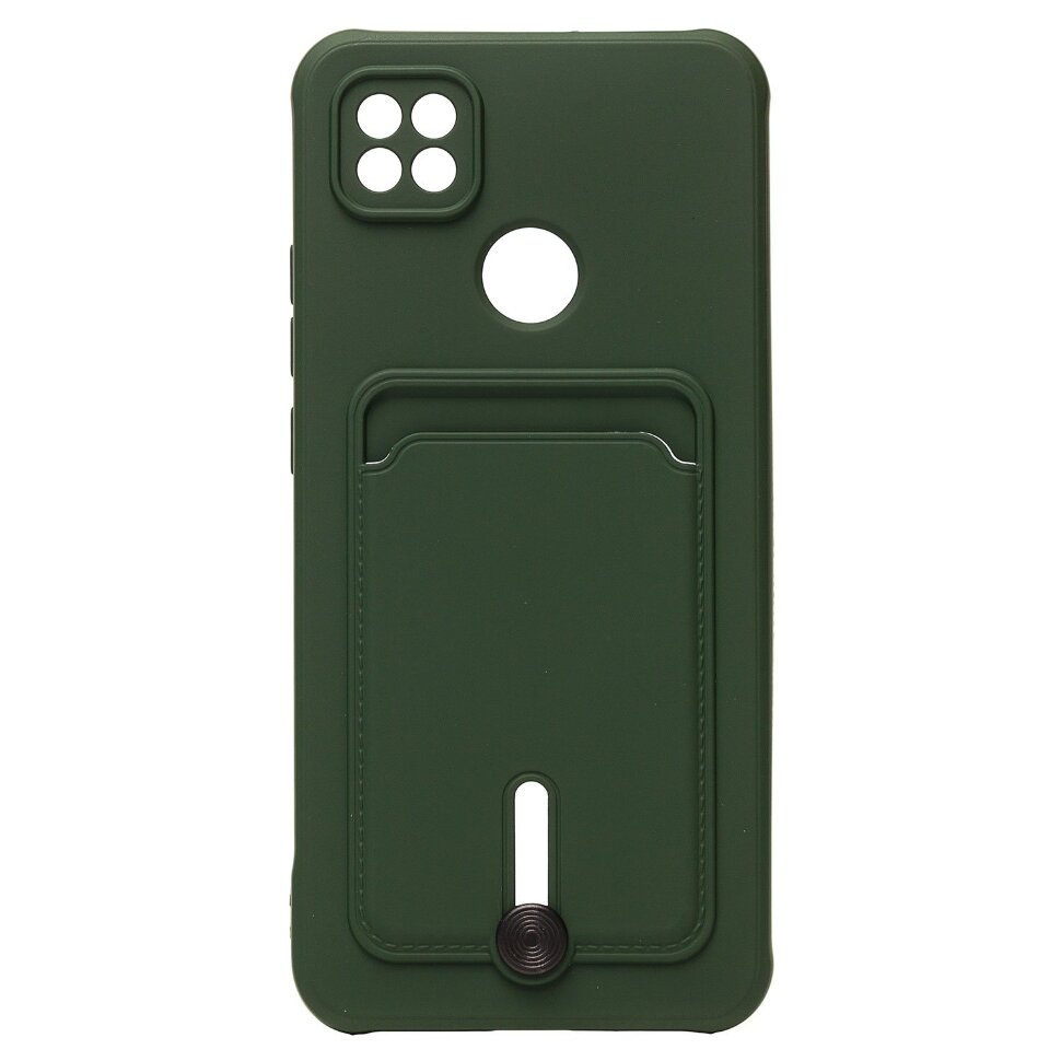 Накладка SC304 Xiaomi Redmi 9C с визитницей (dark green)