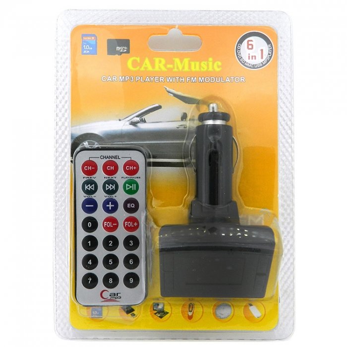 FM-модулятор MicroSD/SD/USB/пульт FM-933