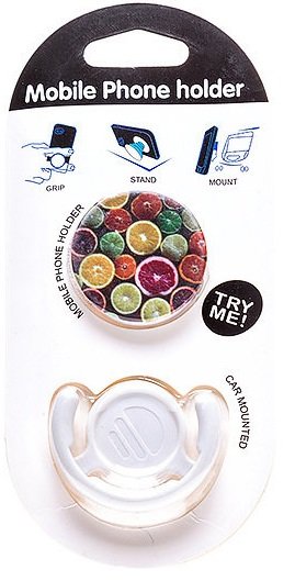 Держатель для телефона POPSOCKETS+Popclip с доп.держателем Цитрус