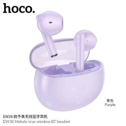 Наушники Bluetooth HOCO EW38 Melody, TWS, фиолетовые
