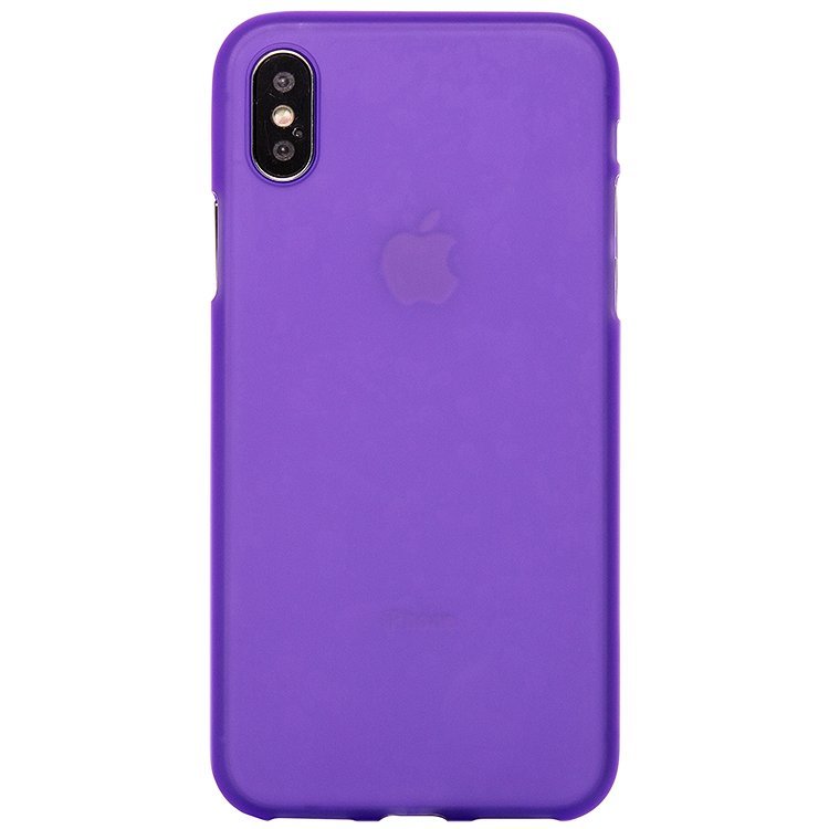 Накладка с глянцевым ободком МАТОВАЯ IPhone X/XS фиолетовая
