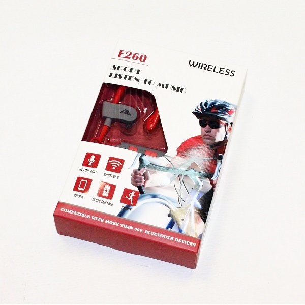 Наушники BLUETOOTH E-260 красные