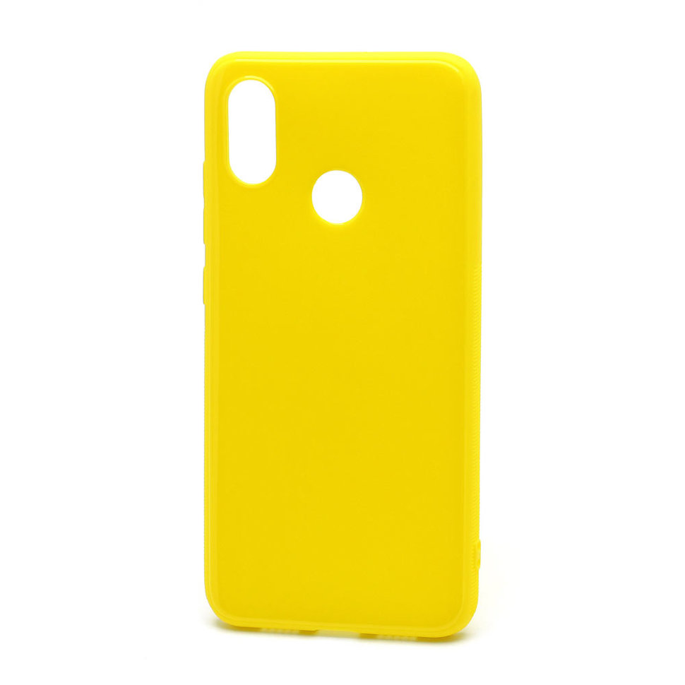 Накладка ГЛЯНЕЦ Huawei Y7 2019 желтая
