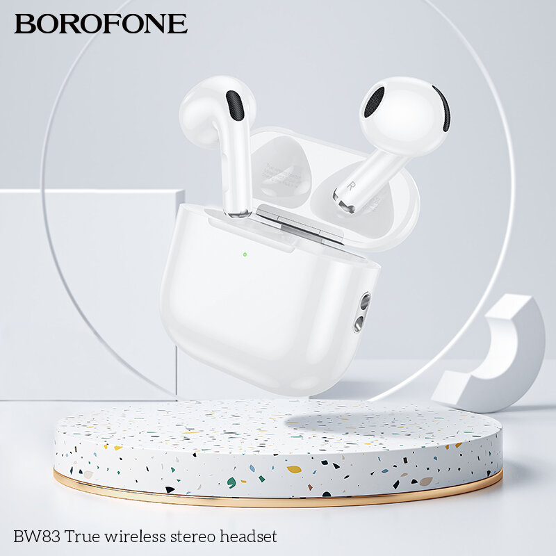 Наушники Bluetooth BOROFONE BW83 True TWS, белые