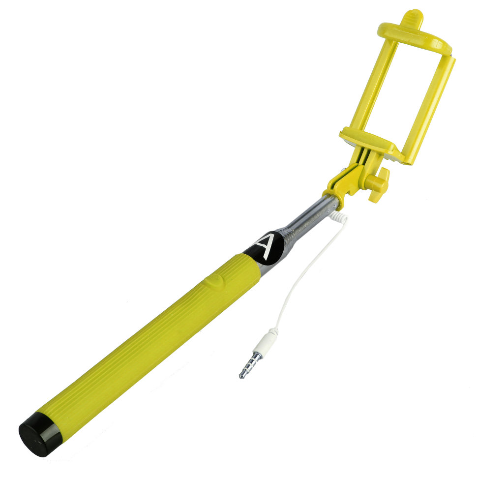 Селфи штатив Monopod 102 с проводом желтый