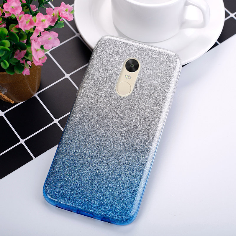 Накладка SC097 Градиент БЛЕСТКИ 3в1 Xiaomi Mi 5X/A1 (blue/silver)