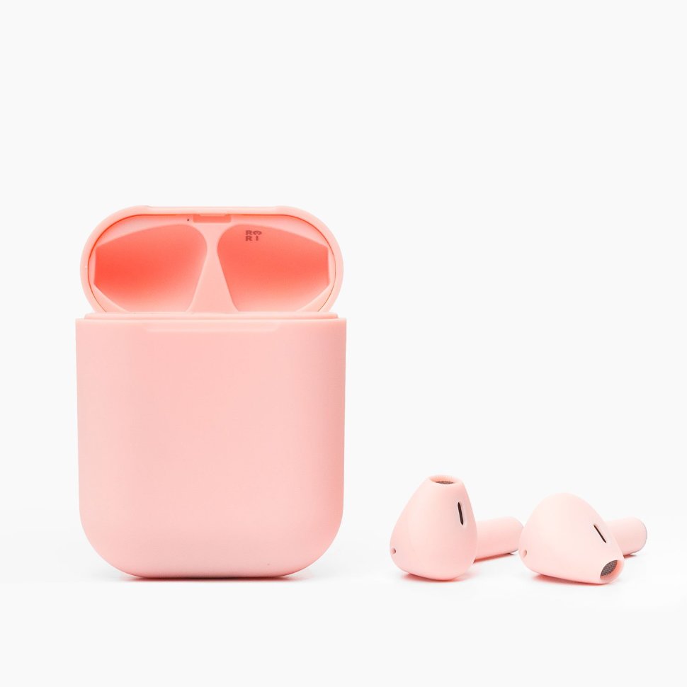 Наушники BLUETOOTH Kurato Rori Pods 5.0, сенсорные, всплывающее окно, Lighting cable (peach mate)